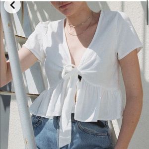 Brandy Melville white tie top